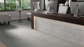 Tarkett, Modular Carpet, We looked outside our industry to find a waste stream we could recycle into flooring. This search