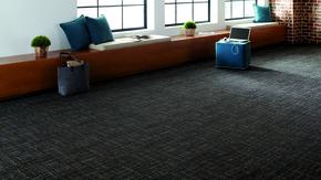 Tarkett, Modular Carpet, We looked outside our industry to find a waste stream we could recycle into flooring. This search