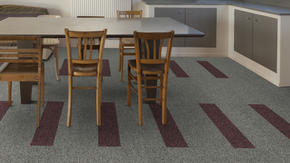 Tarkett, Modular Carpet, We looked outside our industry to find a waste stream we could recycle into flooring. This search