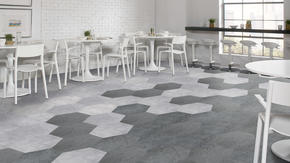 Tarkett, Luxury Vinyl Tile (LVT), Inspired by the “space in between” man-made and nature, the Indigenous Earth Collection