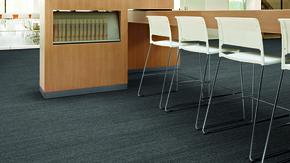 Tarkett, Modular Carpet, We looked outside our industry to find a waste stream we could recycle into flooring. This search