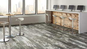 Tarkett, Luxury Vinyl Tile (LVT), Our More Than Wood collection begins with textures developed by nature and transforms them