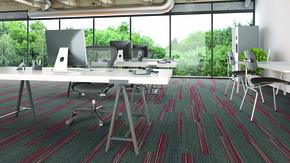 Tarkett, Modular Carpet, We looked outside our industry to find a waste stream we could recycle into flooring. This search