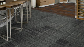 Tarkett, Modular Carpet, We looked outside our industry to find a waste stream we could recycle into flooring. This search