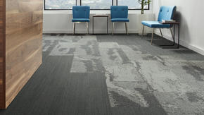 Tarkett, Modular Carpet, We looked outside our industry to find a waste stream we could recycle into flooring. This search