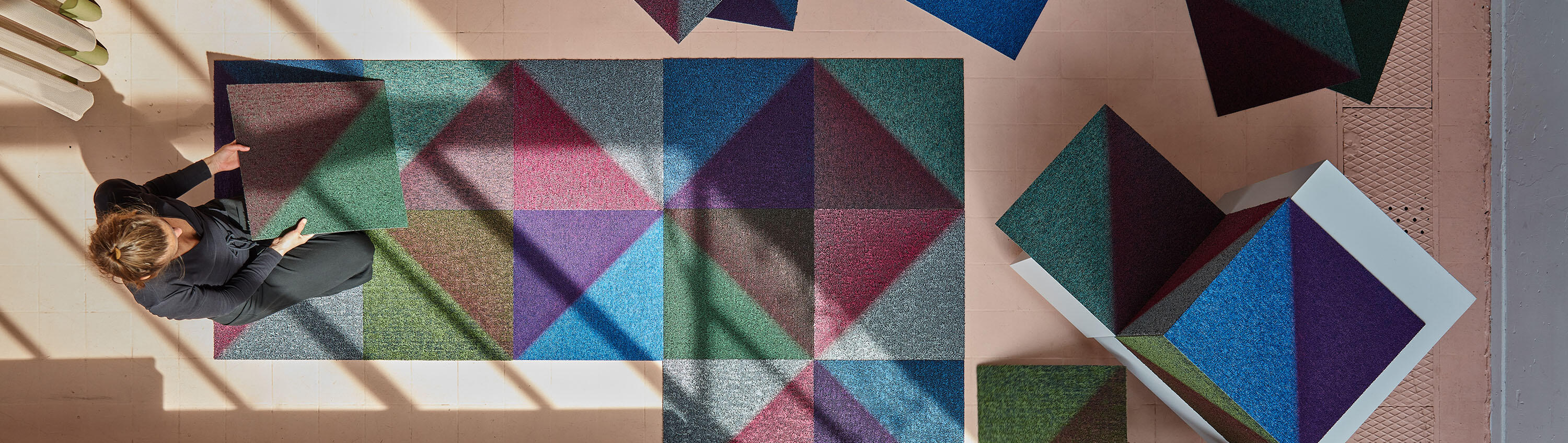 Tarkett and Studio RENS present recolored textile tiles during 3daysofdesign 