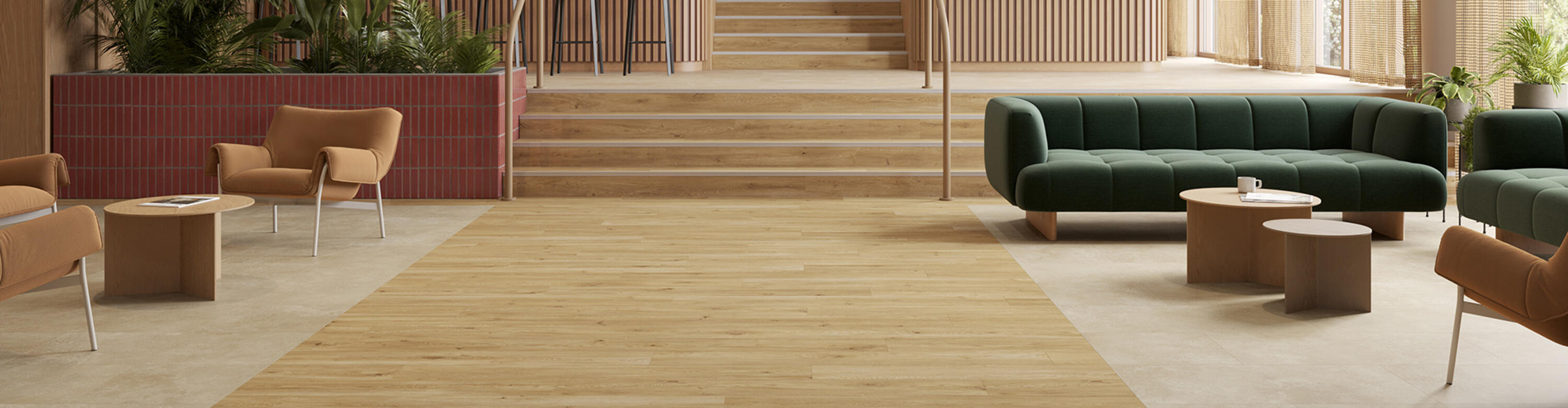 Hospitality Lobby image with iD LVT Range by Tarkett