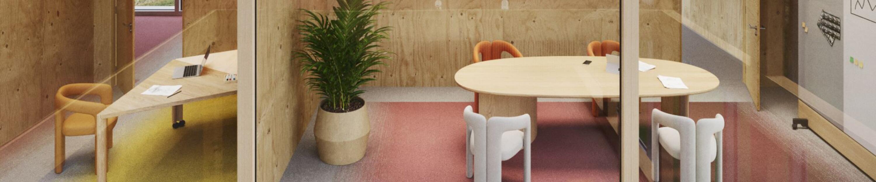 DESSO Fuse Landscape carpet tile collection for workplace 