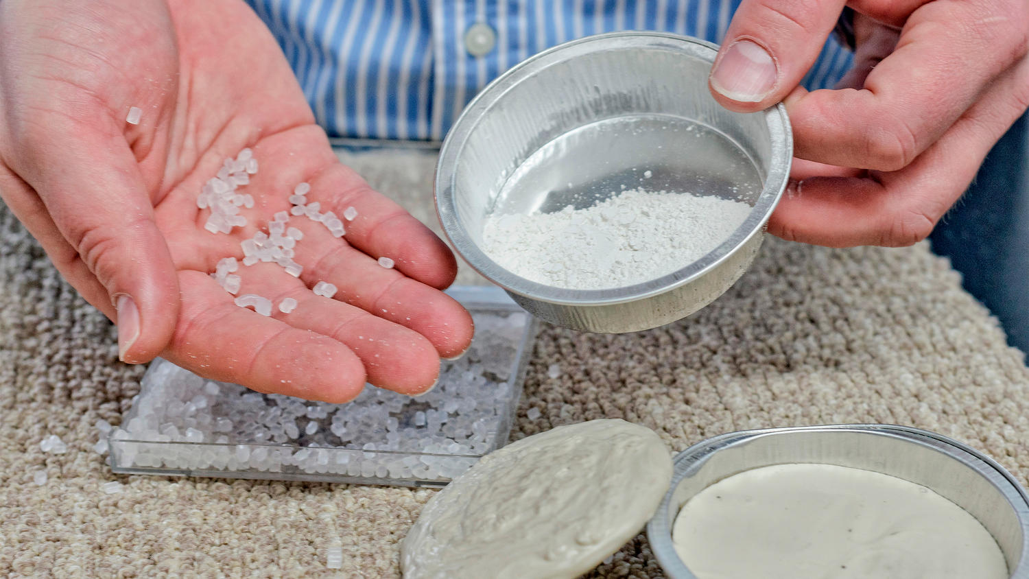 Collaborating with partners to upcycle chalk into carpet tile backing