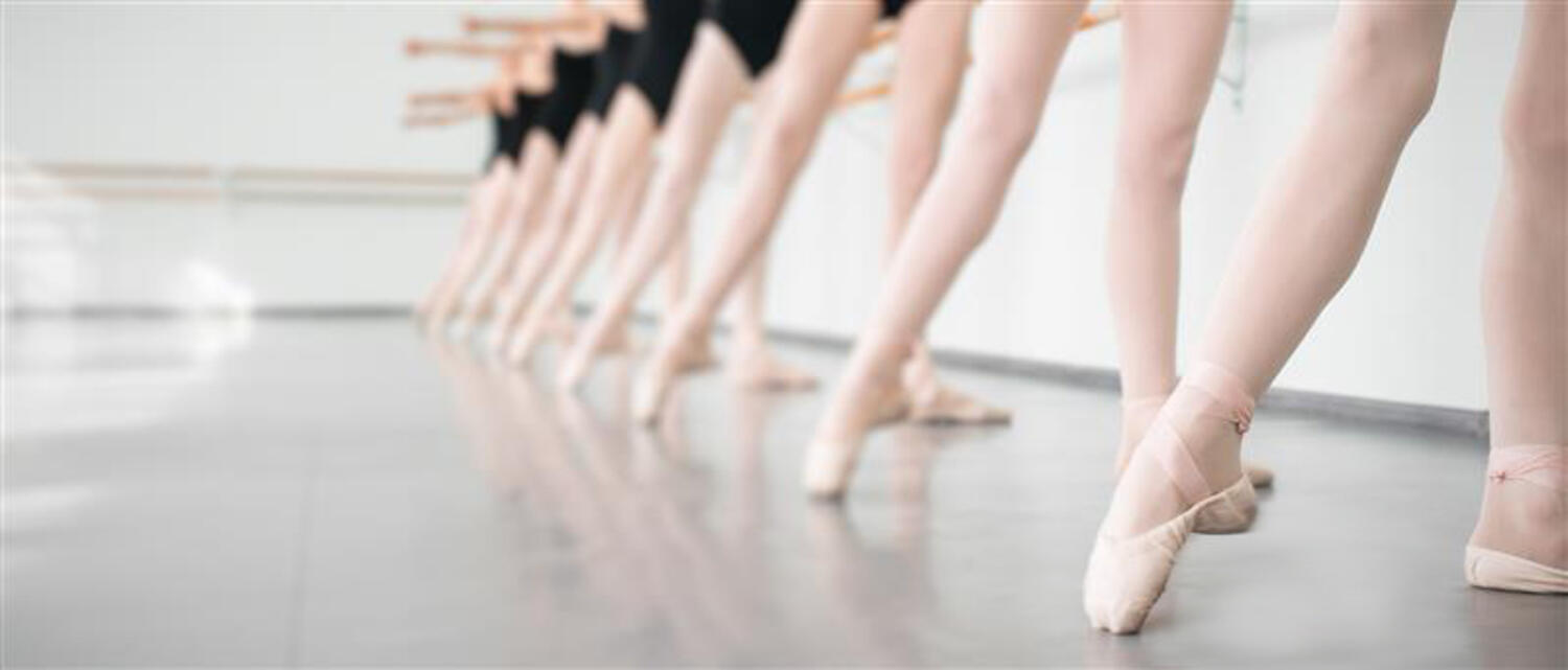 Ballet Class Barre Work with Tarkett Dancefloor