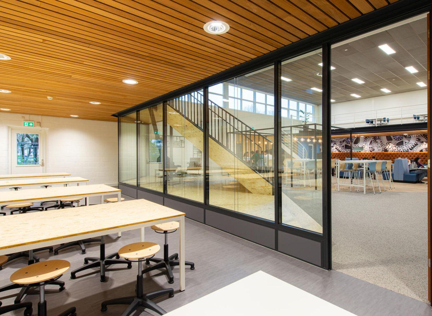 Classroom to breakout areas