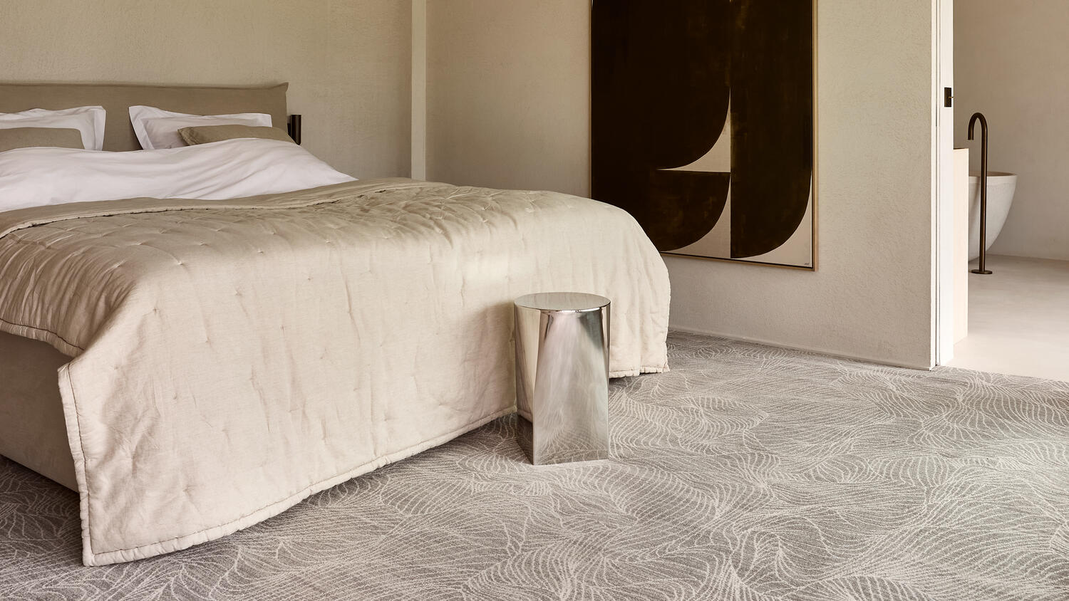 DESSO Axminster Reserve in-stock woven carpet installed in a luxury hotel room