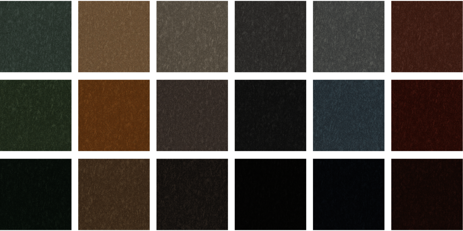 DESSO Grain carpet tiles colour palette reflecting natural colours inspired by nature