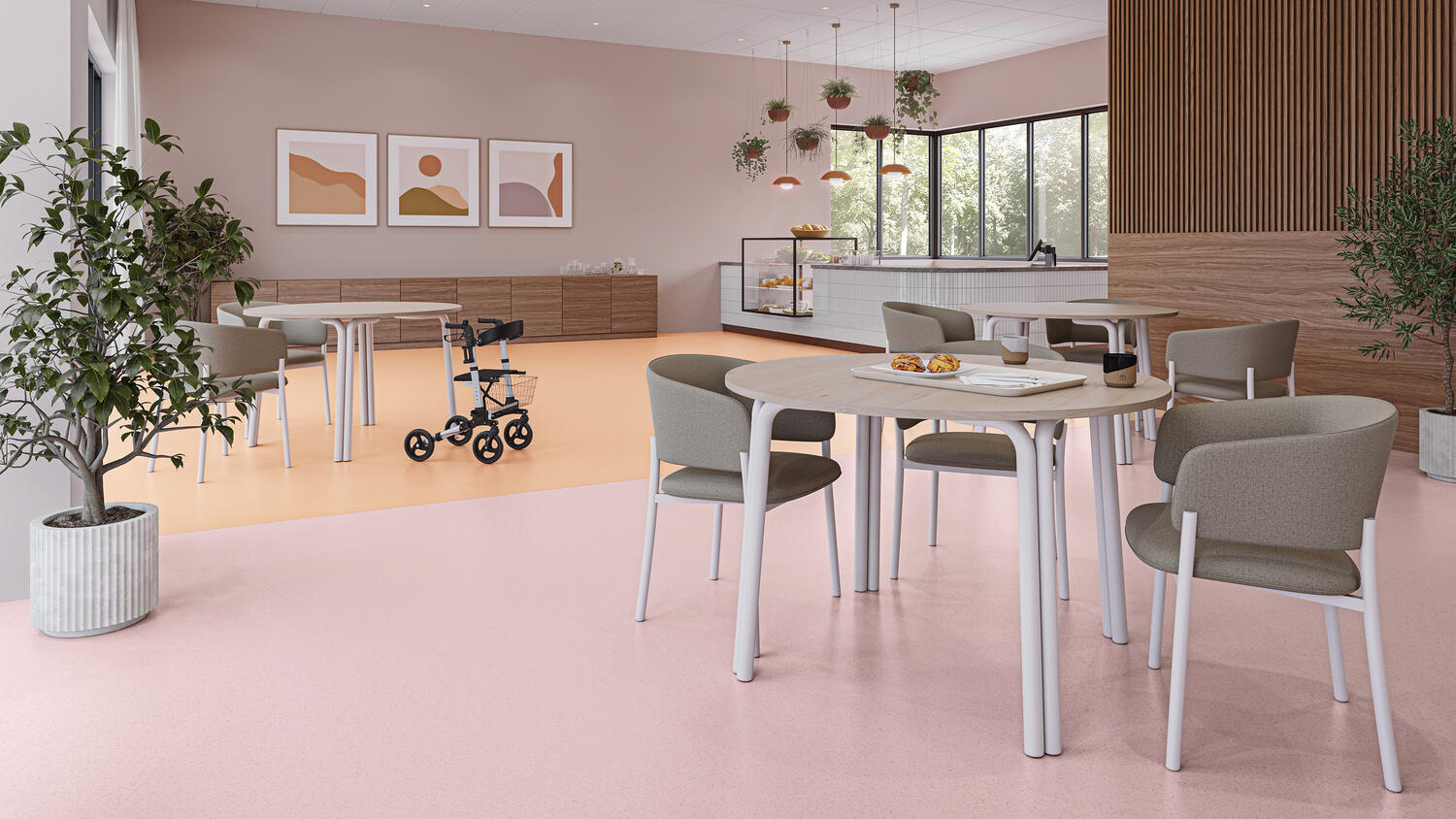 Ομοιογενές Βινυλικό Δάπεδο σειράς Premium από την Tarkett για χώρους υγείας και επαγγελματικούς εσωτερικούς χώρους.