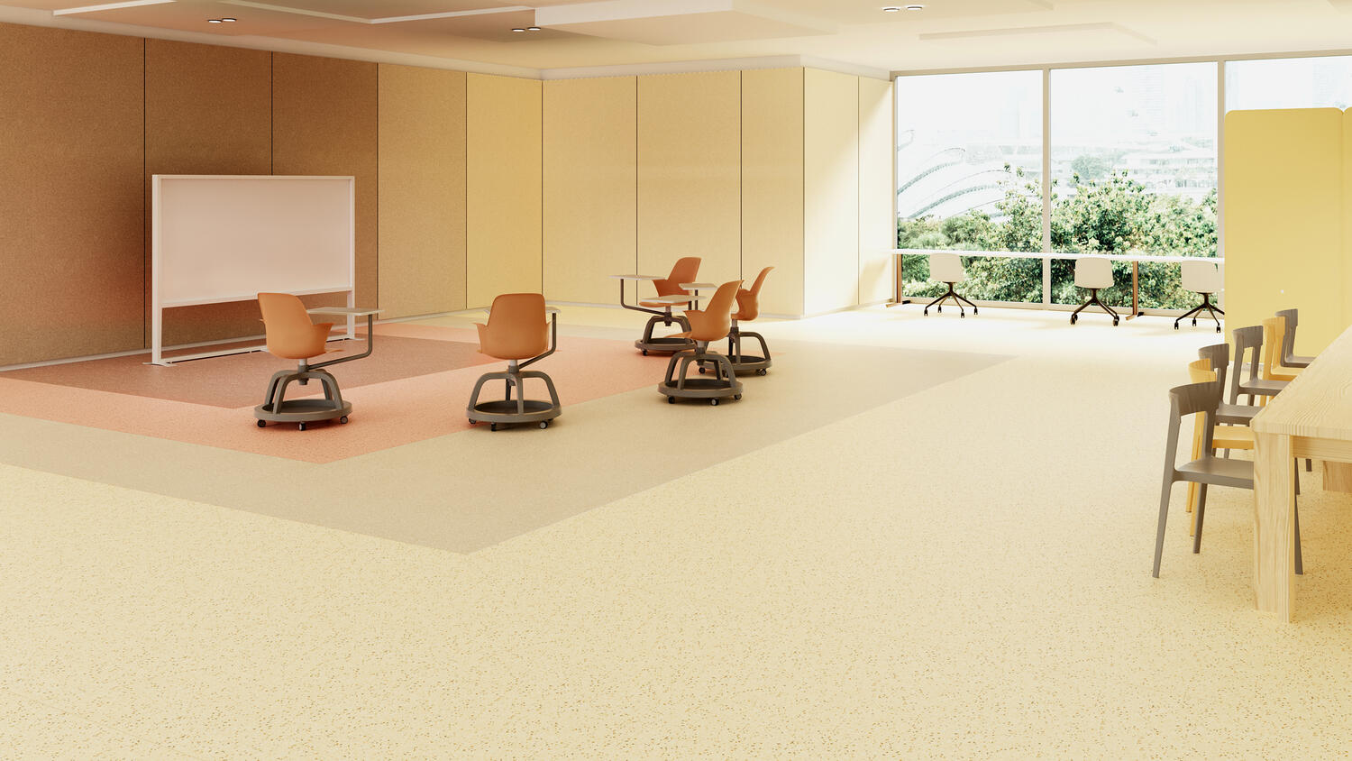 Homogeneous Vinyl Flooring Selekt Range by Tarkett for healthcare and commercial interiors