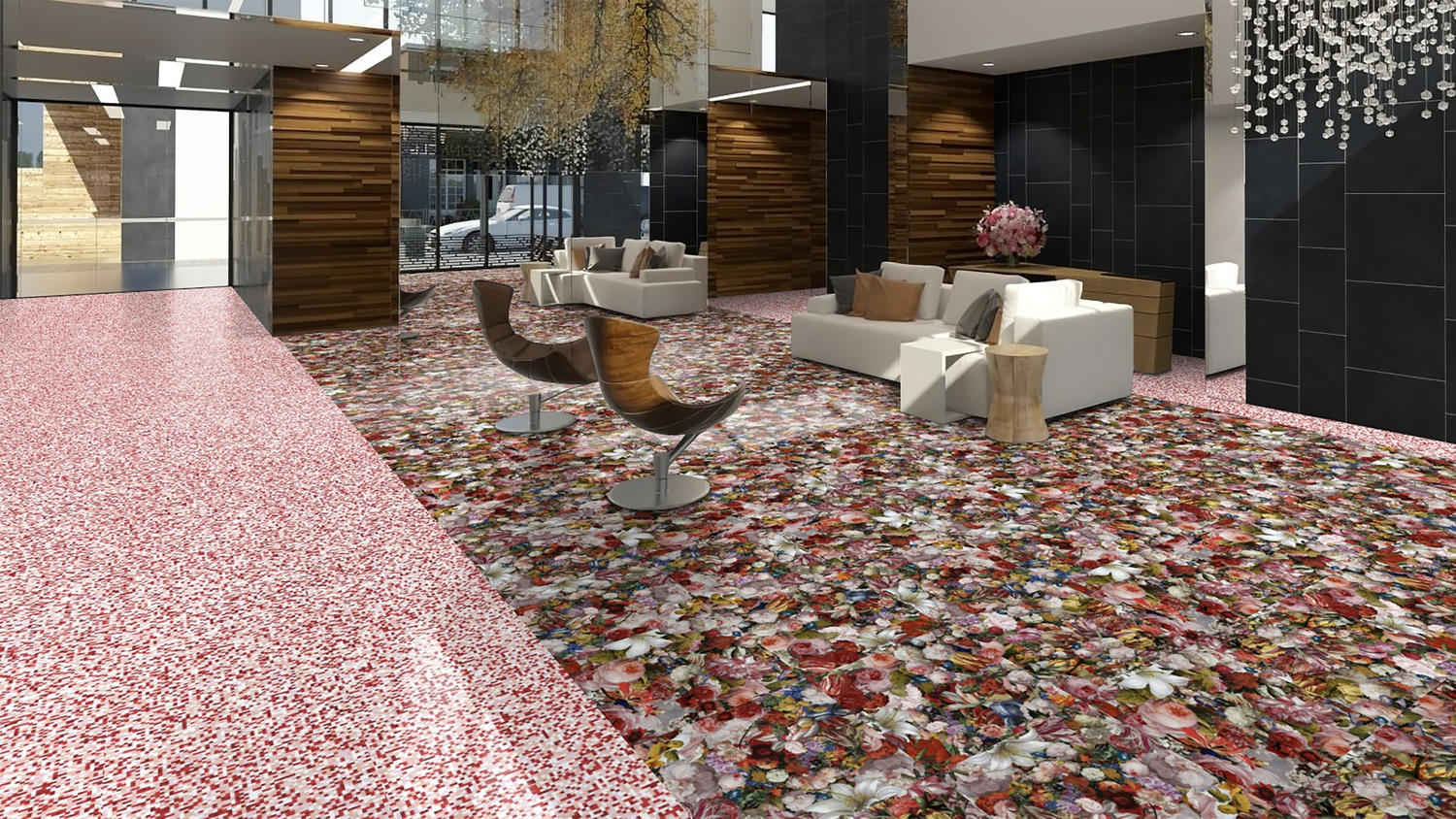 Tarkett, Luxury Vinyl Tile (LVT), This is Collections Infinies: the ultimate disruptive design experience. It's a unique