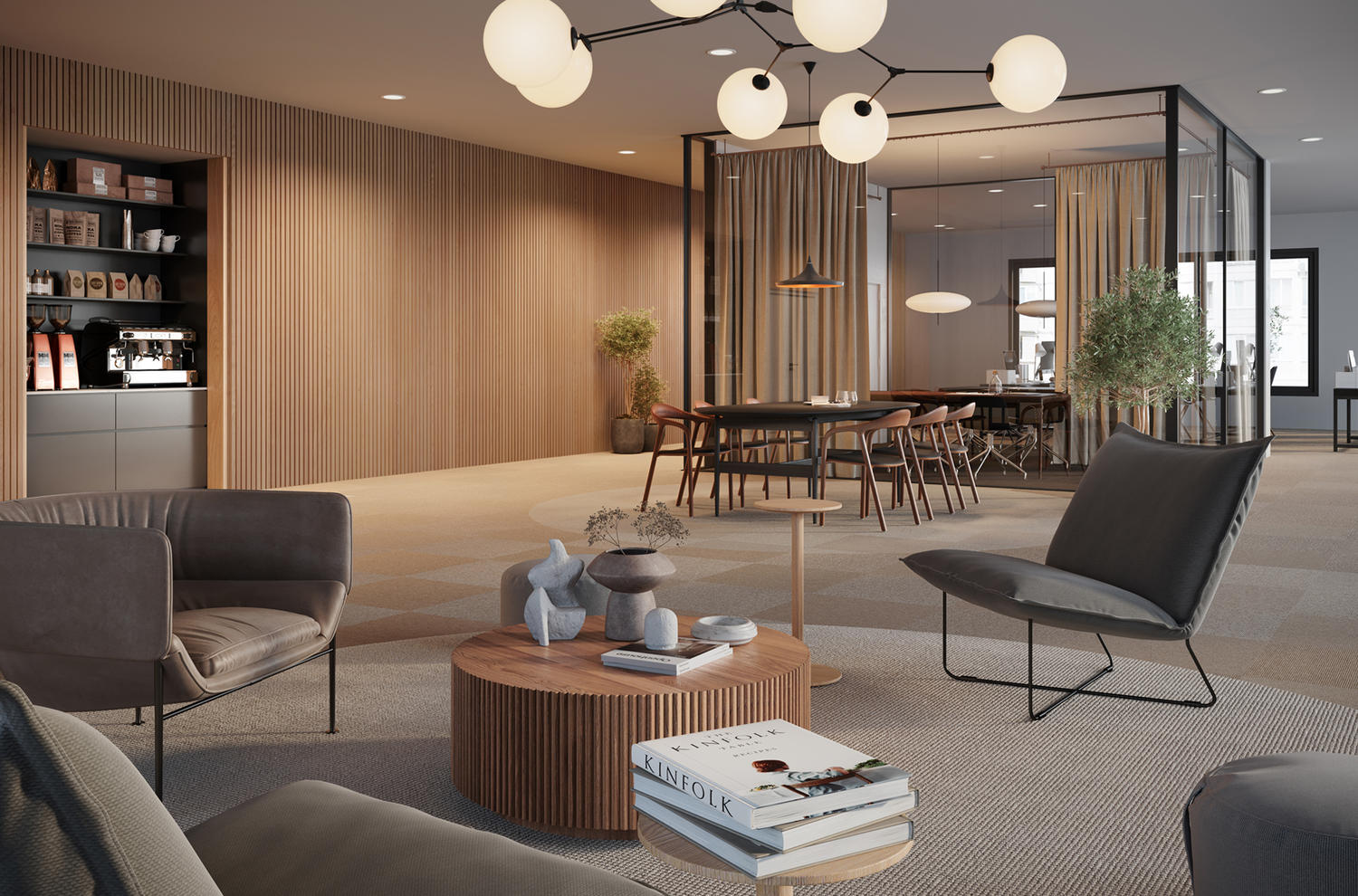 Minimalistiskt och modernt textilgolv för kontoret - DESSO Verso