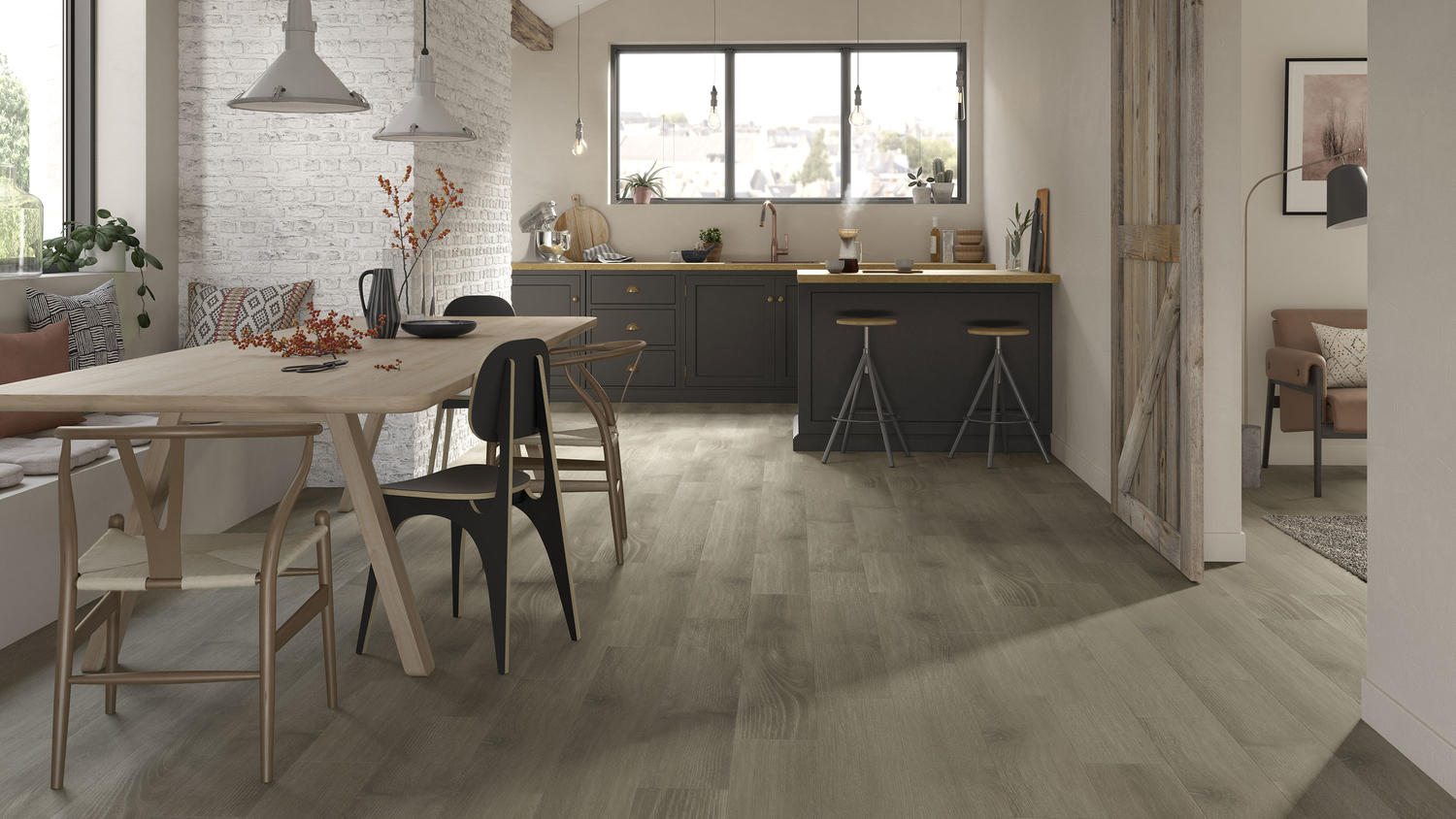 Choosing Vinyl Flooring For Your Kitchen Tarkett Tarkett   IN LVT StarfloorClickUltimate30 Galloway Paysage Courbe 