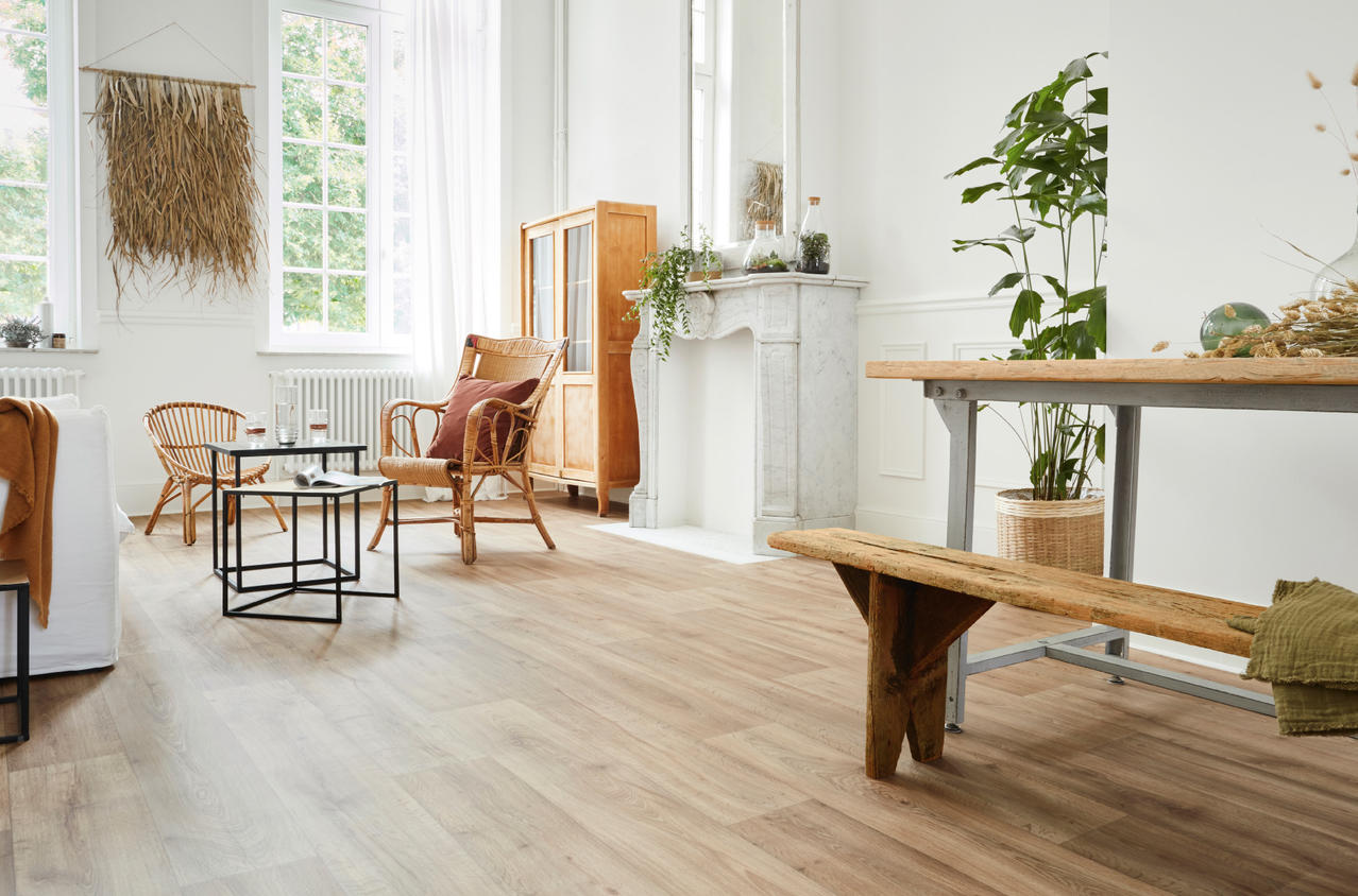 light brown floor living room