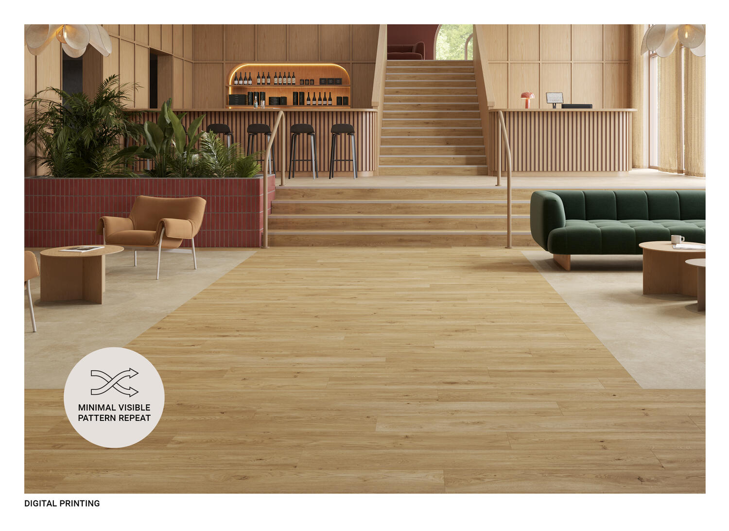 Hotel Lobby with digital printing by Tarkett