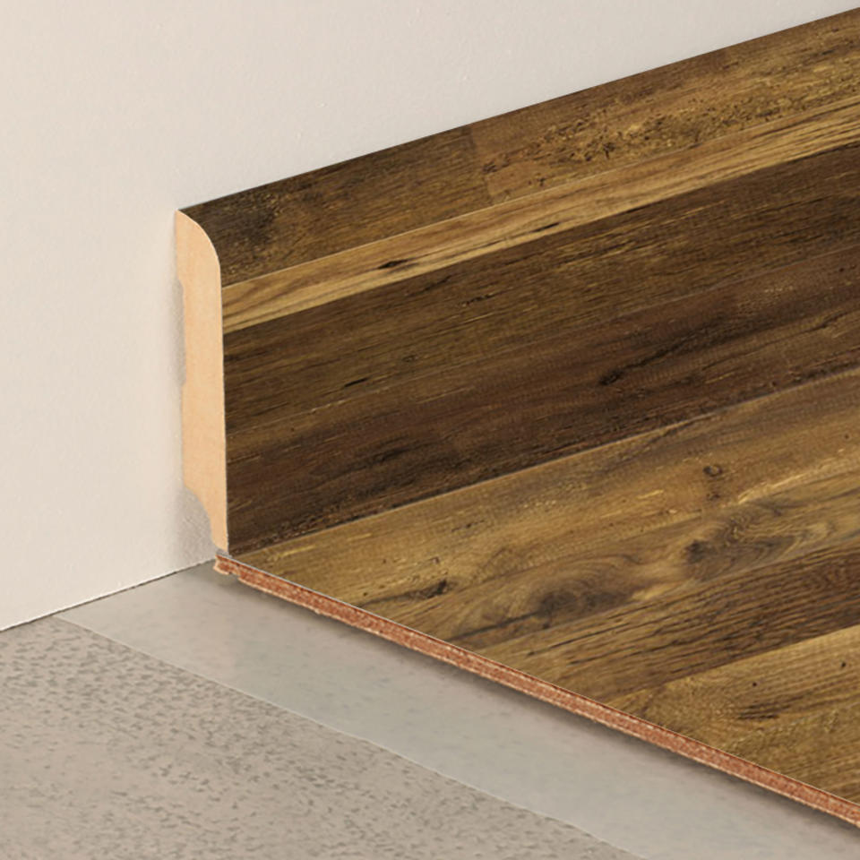 PROVISTON Skirting boards | classic profile | 18 x 58 x 2500 mm | MDF film  | walnut light | modern skirting board | 1 piece : Amazon.nl: DIY & Tools