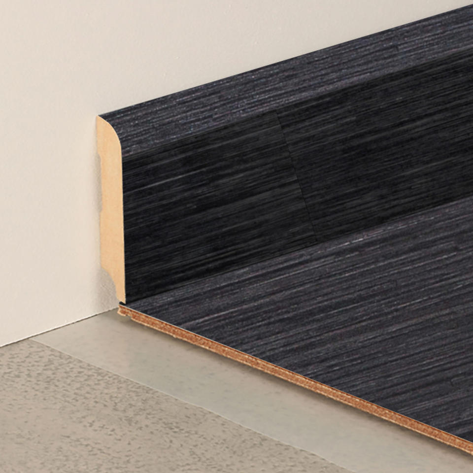 BLACK Extralarge skirting boards for laminate flooring Finishing