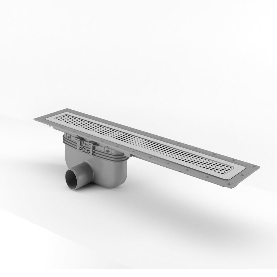 Sumidero para terraza PVC con rejilla en acero inoxidable salida horizontal  barato