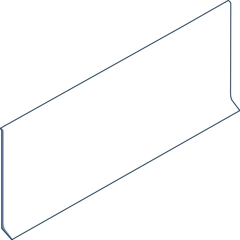 Decorative set-on skirtings for LVT