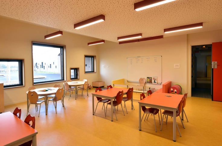 Pierre Perret school group, made the choice of an HQE linoleum