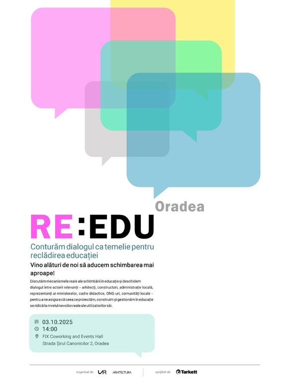 Proiectul RE:EDU – Conferința de la Oradea continuă dialogul pentru reclădirea educației