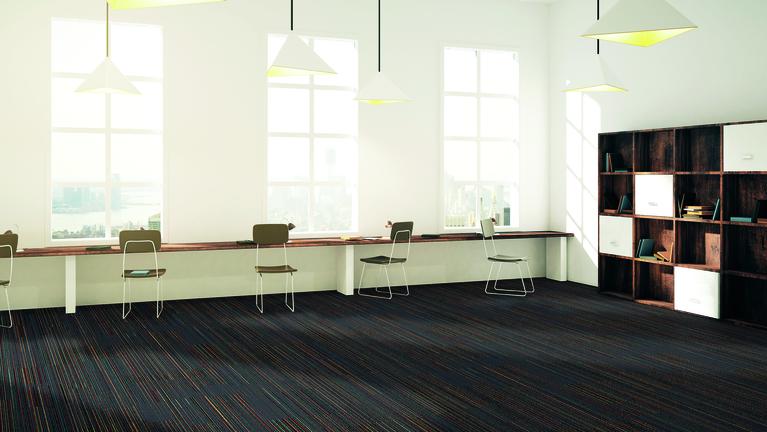 Tarkett, Modular Carpet, We looked outside our industry to find a waste stream we could recycle into flooring. This search