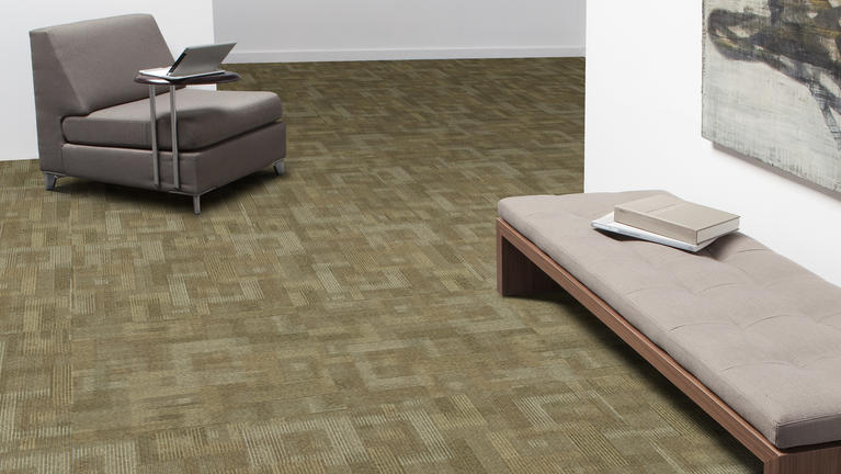 Tarkett, Modular Carpet, We looked outside our industry to find a waste stream we could recycle into flooring. This search