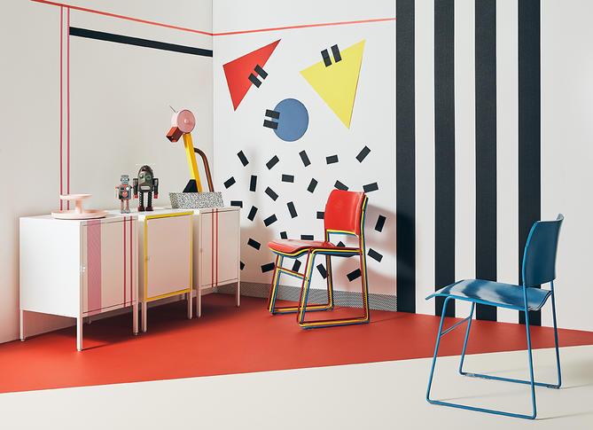 Invite a contemporary blend of abstract and geometric creativity into your home