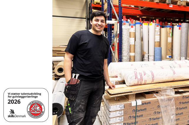Tarkett er guldsponsor for gulvlæggerfaget ved DM i Skills 2026 i Hjørring  