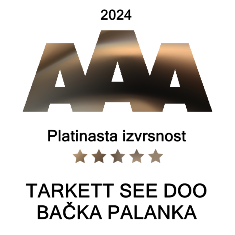 Dun & Bradstreet d.o.o. dodeljuje preduzeću TARKETT SEE BAČKA PALANKA Platinum sertifikat kreditne sposobnosti za izvrsnost u kreditnoj sposobnosti 2024