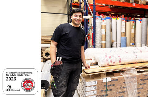Tarkett er guldsponsor for gulvlæggerfaget ved DM i Skills 2026 i Hjørring  