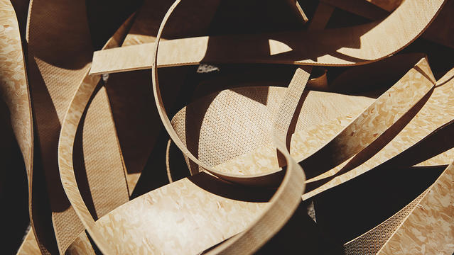 vinyl waste at our Ronneby recycling center (Sweden)