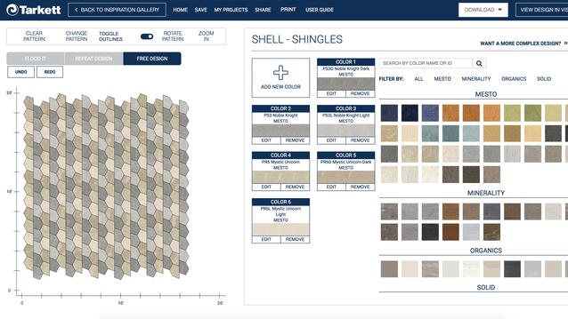 Floor Visualizer for Pentagonals Rubber Tiles