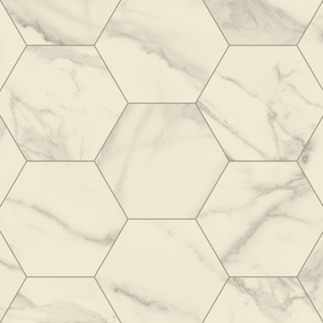 Marble Bianco Hexagon White (3 och 4m)